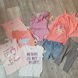BNWT girls size 4 summer lot 10 items in total!